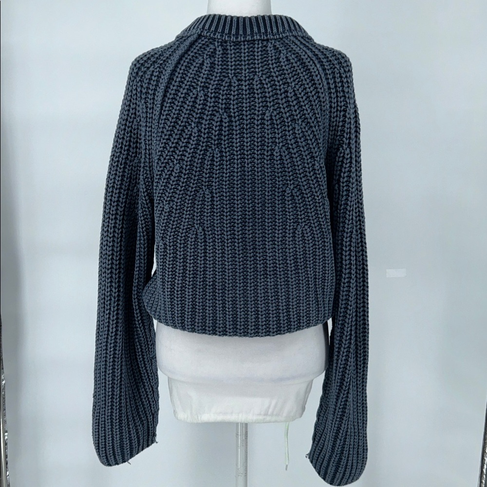 Free People women’s Charcoal Knit Sweater Sweet Nothing Cardigan Size Small - Picture 7 of 11